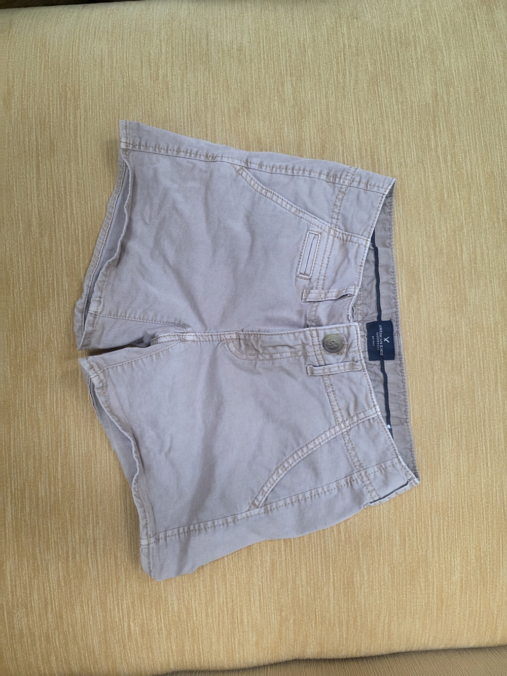 Women's Casual Cotton Shorts in Light Beige AE Stretch Size 2